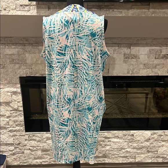 Stella Parker Sleeveless Summer dress with tropical print size Large - Picture 9 of 14